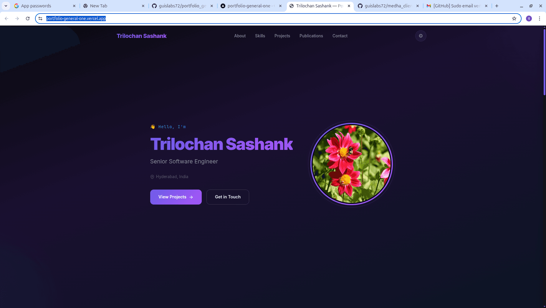 Minimal Developer Portfolio